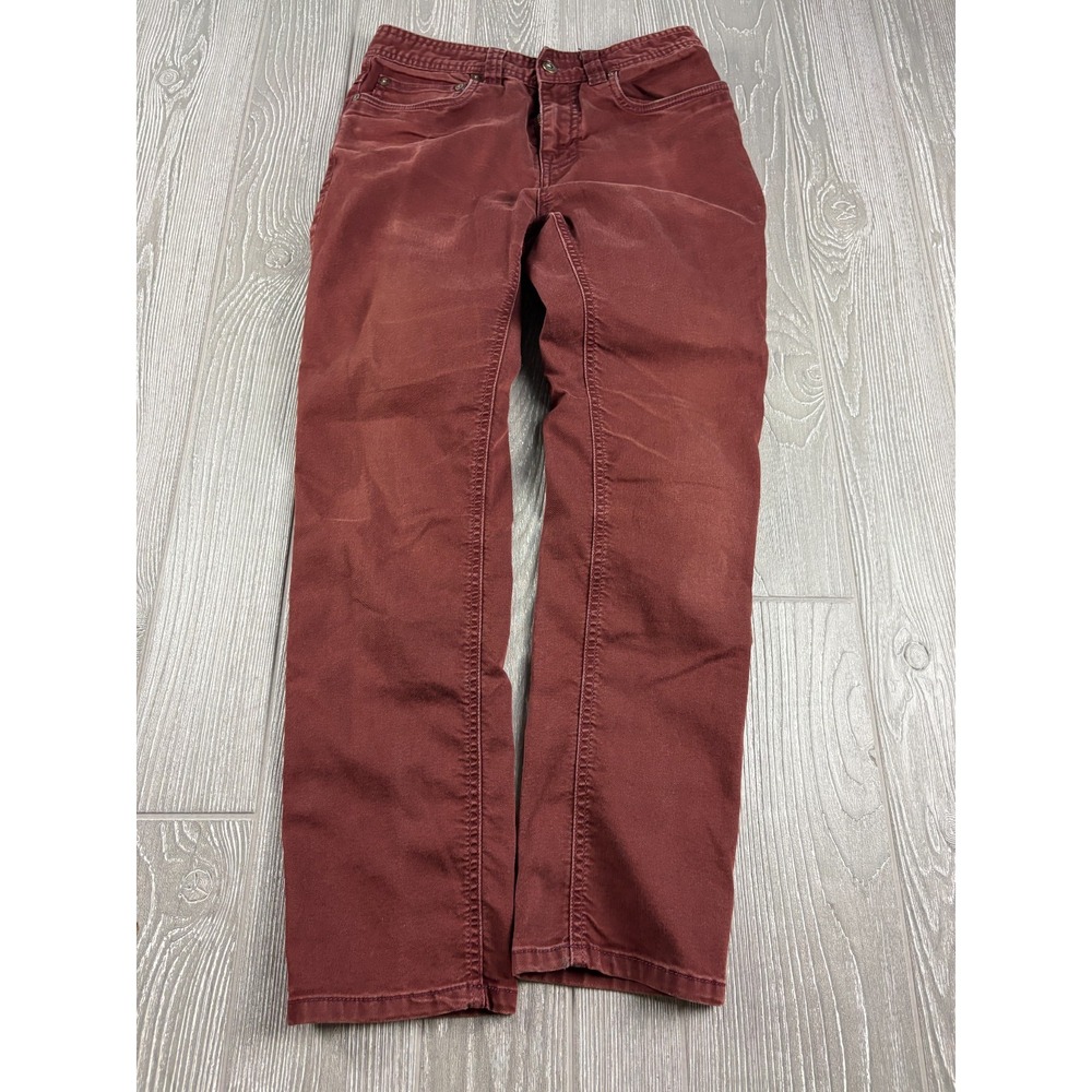 Prana Skinny Jeans Brown Size 28 Inseam 28 Womens Organic Cotton Stretch Denim